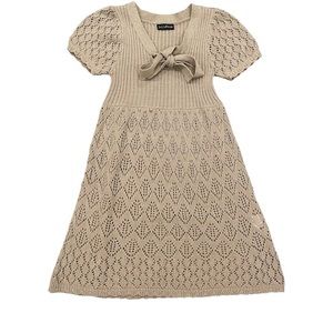 Bellevah crochet babydoll mini dress